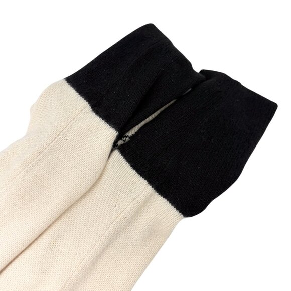 CHANEL Vintage 95A CC Logo Cashmere Knit Sweater Top Camellia Bow Cream [106236] - Picture 8 of 12